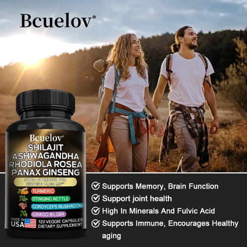 Shilajit Resin 15250mg: Ashwagandha, Ginseng, Cordyceps Boost