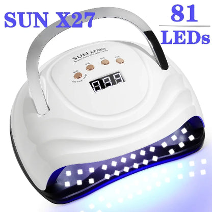 380W UV LED Nail Lamp Dryer - 81 LEDs, 4 Timer, Auto Sensor