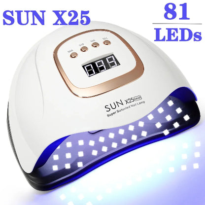 380W UV LED Nail Lamp Dryer - 81 LEDs, 4 Timer, Auto Sensor